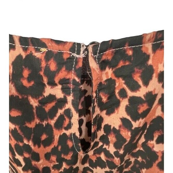 Gigi Parker Top Blouse Burlwood Leopard Boatneck Puffy Long-Sleeve Casual XL NEW - Picture 7 of 12